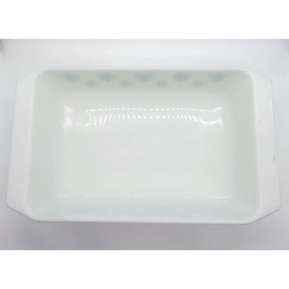 Vintage Pyrex 575-B Snowflake Turquoise Space Saver Casserole Dish 2Qt 1956-1963